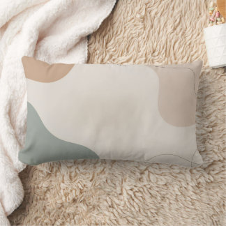 Coussin Rectangle Modern Minimalist Lumbar Pillow with Cozy Abstract