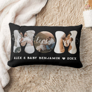 Coussin Rectangle Modern We Love You Mom Collage photo