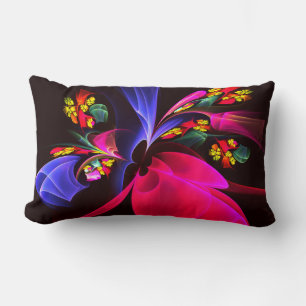 Coussin Rectangle Moderne coloré Floral Abstrait Art Motif #06