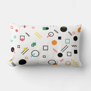 Coussin Rectangle Moderne, ludique, cool, tendance, Memphis géométri