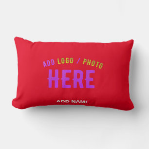 COUSSIN RECTANGLE MODERNE MODERNE PERSONNALISABLE ROUGE VÉRIFIÉ