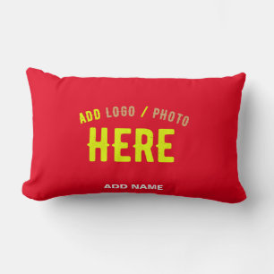COUSSIN RECTANGLE MODERNE MODERNE PERSONNALISABLE ROUGE VÉRIFIÉ
