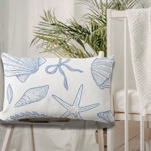 Coussin Rectangle Moderne Sous L'Océan Vous Bientôt Bleu Baby Shower