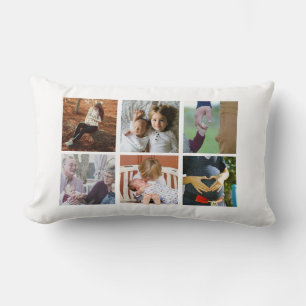 Coussin Rectangle Moderne tendance 6 Famille Photo Collage
