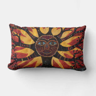 Coussin Rectangle Mohegan Tree of Life and Sun Throw Pillow V