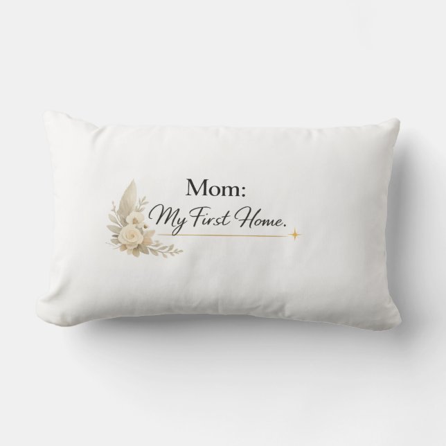 Coussin Rectangle Mom – My First Home Pillow (Recto)