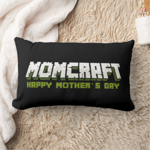 Coussin Rectangle Momcraft Joyeux Fête des Mères Drôle Joueur Maman