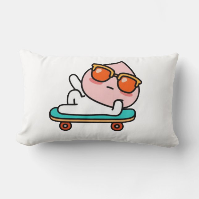 Coussin Rectangle Moment cool de skateboard (Recto)