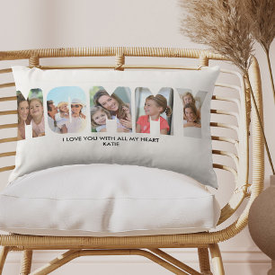 Coussin Rectangle MOMMY Photo Collage d'images Lettre d'image découp
