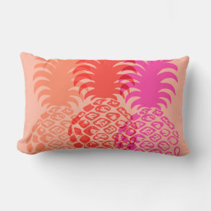 Coussin Rectangle Momona ananas Hawaiian Tropical Reversible