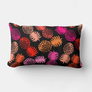 Coussin Rectangle Momona Hawaïen Tropical Ananas Réversible