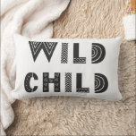 Coussin Rectangle Mon Enfant "Enfant Sauvage" Salle de Bébé unique S<br><div class="desc">My Kid "Wild Child" Salle de bébé unique Scandi Lumbar Coussin</div>