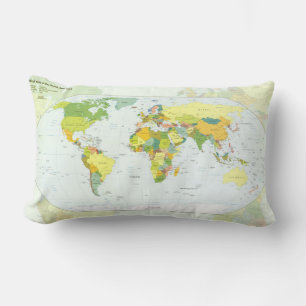 Coussin Rectangle monde+carte+globe+pays+atlas