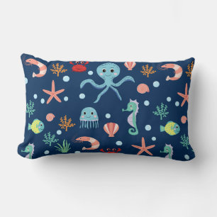 Coussin Rectangle Monde marin