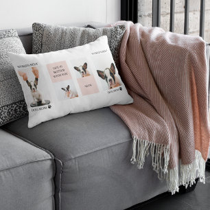 Coussin Rectangle Monde Meilleur chien maman Photo Collage Paste