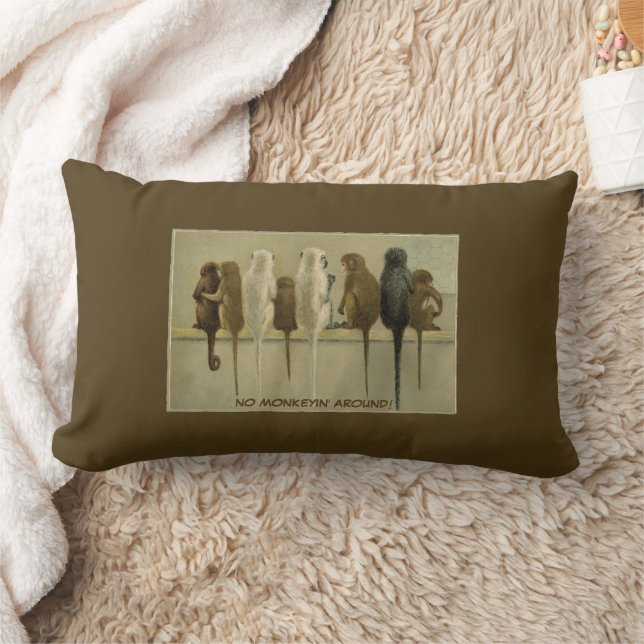 Coussin Rectangle Monkeys Business Anniversaire Du Groupe Personnali (Couverture)