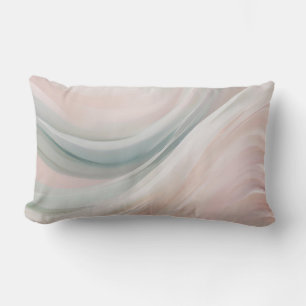 Coussin Rectangle Monnaie molle et vagues côtières roses