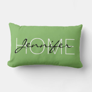 Coussin Rectangle monogramme de la couleur de la facture de dollars