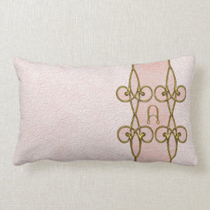 Coussin Rectangle Monogramme Élégant Art Déco Vintage