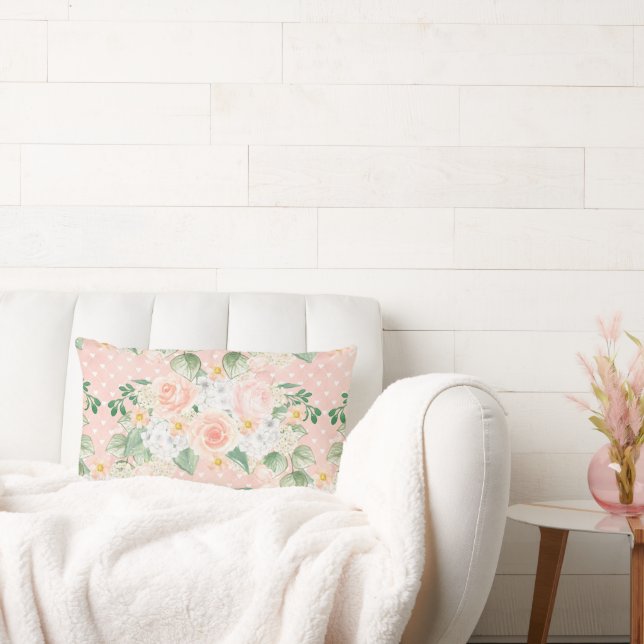 Coussin Rectangle Monogramme Eucalyptus Russe Sage Floral Vert (Canapé)