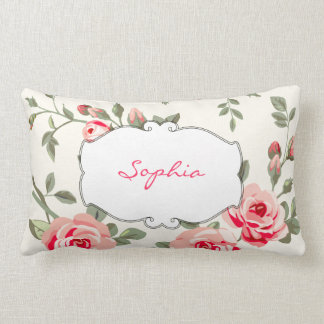 Coussin Rectangle Monogramme Floral Damask