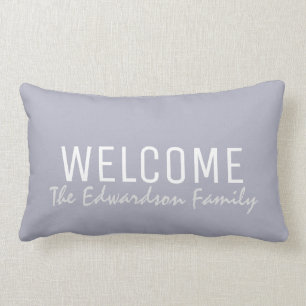 Coussin Rectangle Monogramme moderne de famille d'accueil d'été de