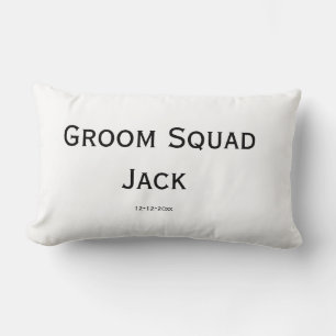 Coussin Rectangle monogramme simple personnalisé ajoutez votre nom m