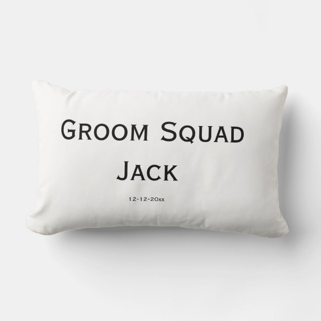 Coussin Rectangle monogramme simple personnalisé ajoutez votre nom m (Recto)
