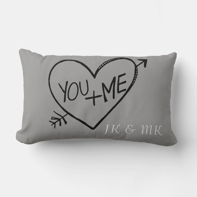 Coussin Rectangle Monographie de votre coeur et de moi (Recto)