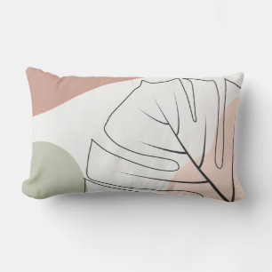 Coussin Rectangle Monstera minimaliste
