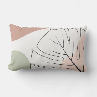 Coussin Rectangle Monstera minimaliste