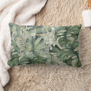 Coussin Rectangle Monstera Moderne sans couture