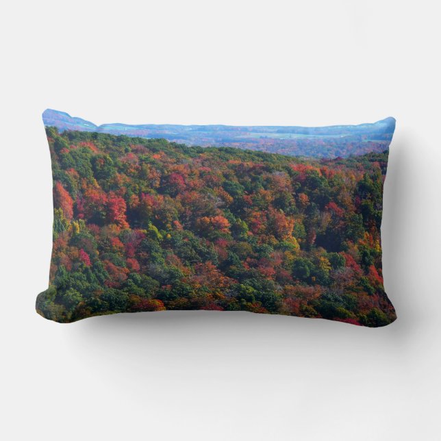 Coussin Rectangle Montagnes des Appalaches à l'automne (Recto)