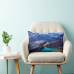 Coussin Rectangle Montagnes | Montagnes de l'Himalaya, Pérou<br><div class="desc">Cette photo Getty Images extraordinaire offre une vue imprenable sur les montagnes de l'Himalaya (Cholatse et Taboche à gauche), le glacier de Ngozumpa, et les lacs de Gokyo (les lacs d'eau douce les plus élevés du monde, sacrés à la fois pour les hindous et les bouddhistes), en haut de Gokyo...</div>