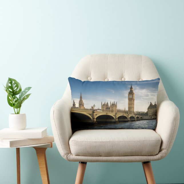 Coussin Rectangle Monuments | Big Ben, London England (Chaise)