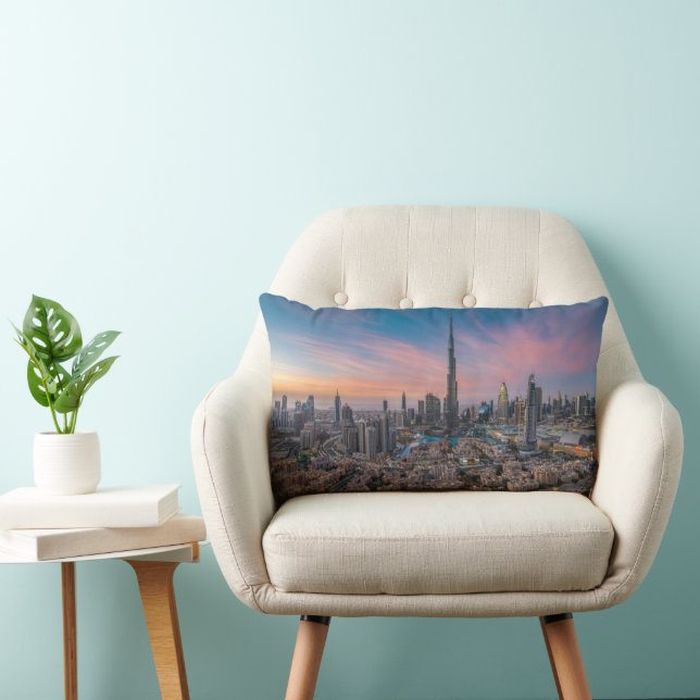 Coussin Rectangle Monuments | Dubai Cityscape (Chaise)