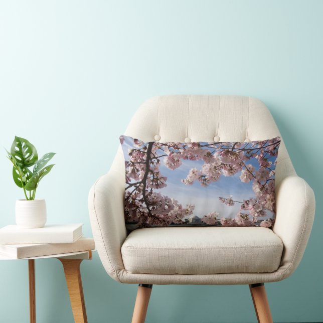 Coussin Rectangle Monuments | Jefferson Memorial Cherry Blossoms (Chaise)