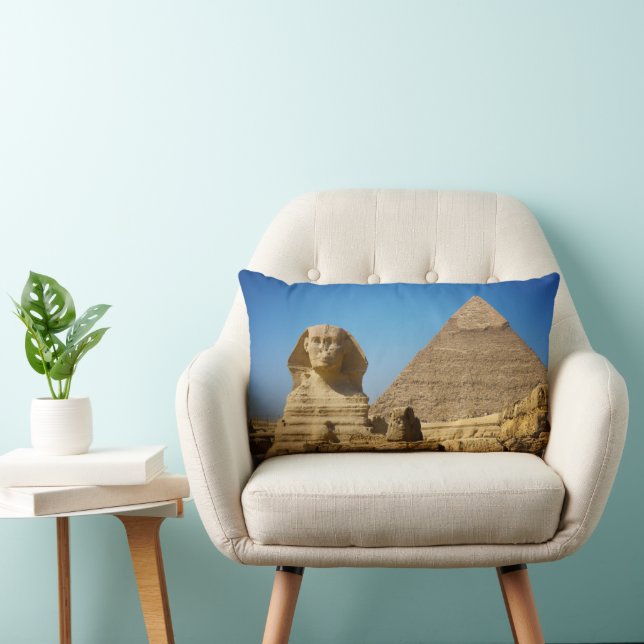 Coussin Rectangle Monuments | Sphinx & Pyramid of Egypt (Chaise)