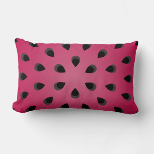Coussin Rectangle Morceau de pastèque rouge avec graines