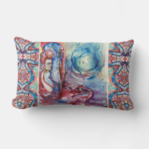 Coussin Rectangle MORGANA LE FAY Imaginaire bleu rose