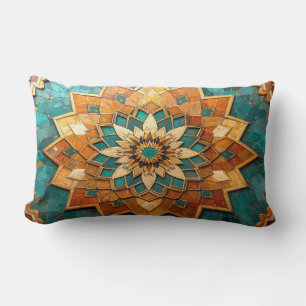 Coussin Rectangle Moroccan Mandala Pillow - Geometric Tile Luxury De