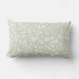 Coussin Rectangle Mosaïque feuille aléatoire vert pâle