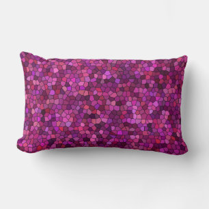 Coussin Rectangle Mosaïque Rose Violet