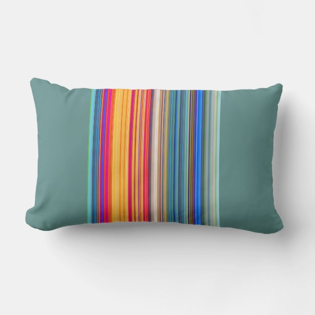 Coussin Rectangle Motif à bandes multiples (Recto)
