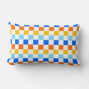 Coussin Rectangle Motif à carreaux de feu et de glace