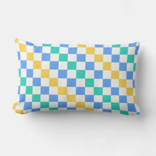Coussin Rectangle Motif à carreaux diagonaux de jour de plage