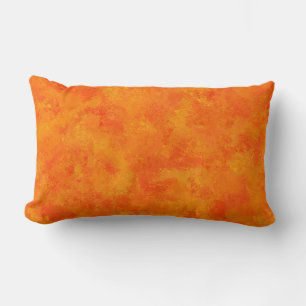 Coussin Rectangle Motif Abstrait orange