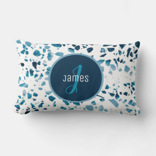 Coussin Rectangle Motif abstrait personnalisé en mosaïque de terrazz