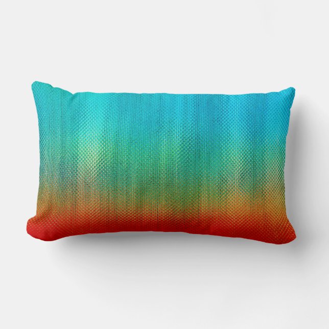 Coussin Rectangle Motif Abstrait Rainbow Chic multicolore (Recto)