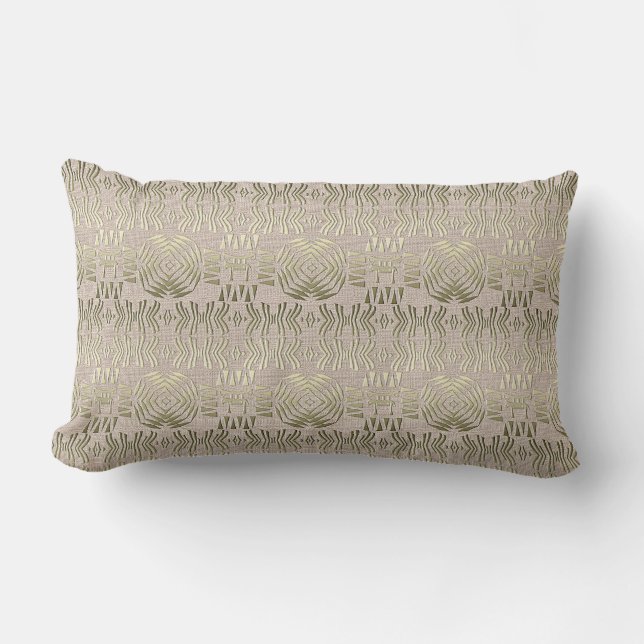 Coussin Rectangle motif africain tribal ethnique (Recto)